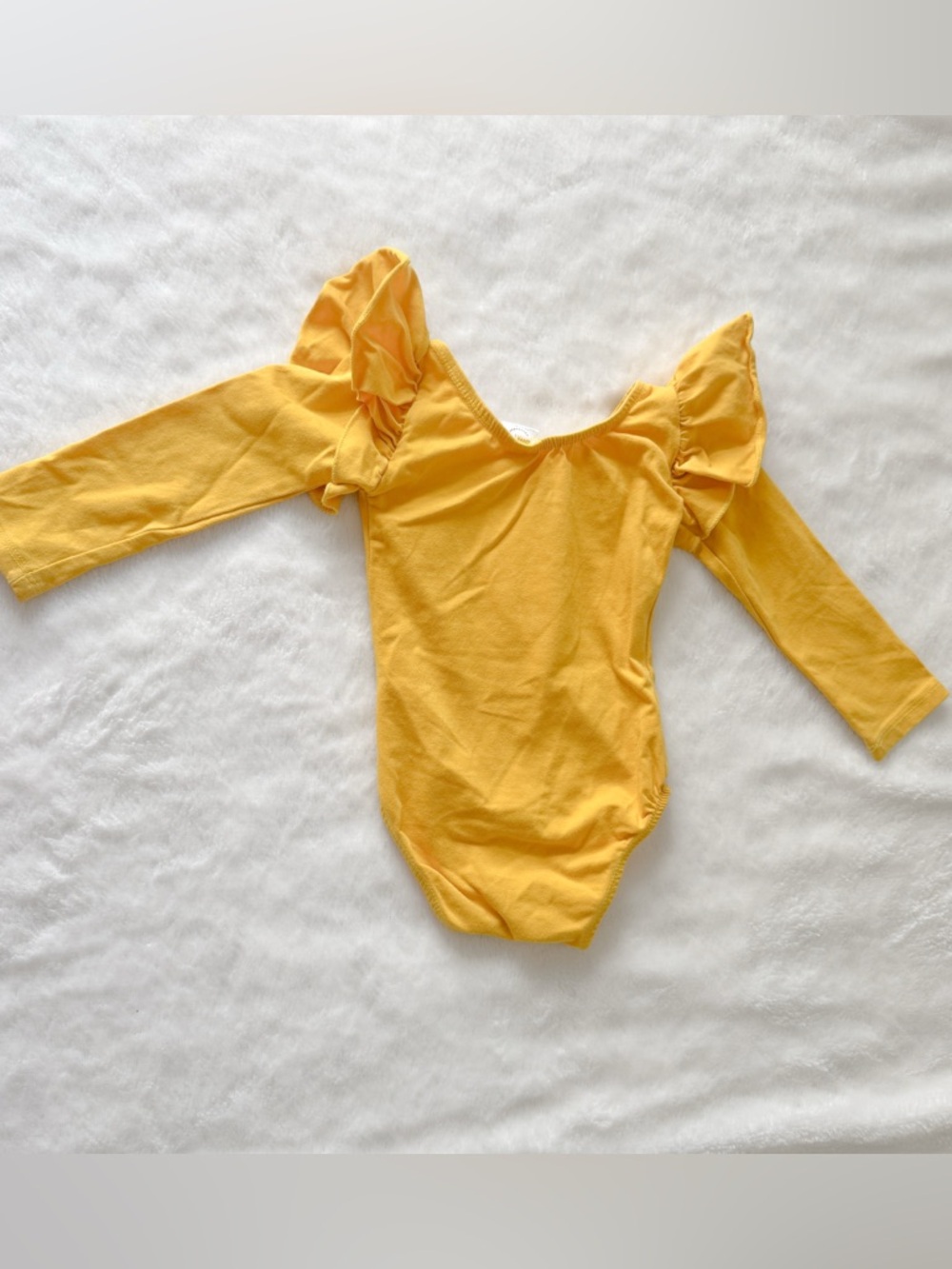 Pip Kids Kids Yellow Long-Sleeve Ruffle One-Piece
